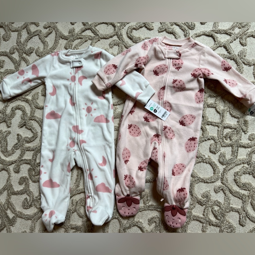 Pink and White Kids One Pieces Set